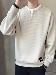 Áo Nỉ Thường Ngày Dài Tay Cổ Tròn Giả Hai Mảnh Cho Nam Áo Nỉ Thường Ngày Cổ Tròn Dài Tay Phong Cách Thường Ngày Cho Nam