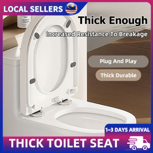 Toilet Seat Cover Penutup Tandas | Thick PP O/V/U Shape | Heavy Duty Soft Close | For Bathroom