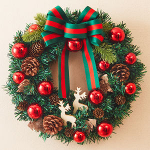 เข็มขัดตกแต่งประตูวันคริสต์มาส เข็มขัดไม้ไผ่ ตกแต่งหน้าร้านค้า เข็มขัดตกแต่งโรงแรม ติดกับผนัง ตกแต่งสวน