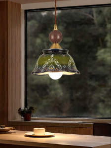 DGY | Solid Wood Ceramic Mid-century Pendant Light