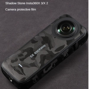 Suitable for Insta360X3 panoramic sports camera protective film and shadow stone 360 ONE X2 camouflage black carbon fiber black full package sticker 3M accessories