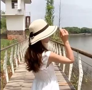 Night Cap Korean style Womens Straw Summer Hat Beach Summer Hat Women Summer Hat Vacation Summer Hat for girl