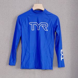 TYR Long Sleeve Swimming Suit Surfing Sun Protection Top for Men And Women Adult Swimming Special Warm Nylon Casual Surfing Swimsuit