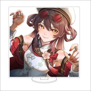 Bandai | 16CM Genshin Impact Hu Tao Anime Game Acrylic Hình Đứng Giáng Sinh Vật Trang Trí Sưu Tập Phụ Kiện Dành Cho Người Hâm Mộ