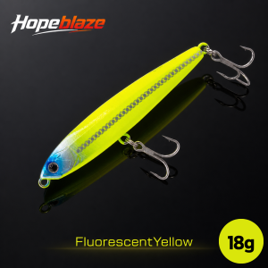 Hopeblaze Venom Sinking Pencil Lure Wobble Fall Rattle Side-to-Side Action Heavy Treble Hooks for Striped Bass Lubina