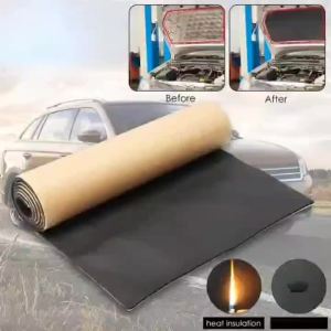 50x100cm Đen Đàn Hồi Chống Sốc Cho Ô Tô Thảm Cách Âm Cách Nhiệt Tấm Cao Su Butyl Chịu Áp Lực Để Bảo Vệ Nội Thất Xe