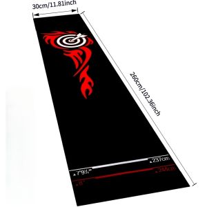 VIKAMA Flame Dartboard-Printed Dart Lane Mat: Stylish Trendy and Non-Slip Mat for Game Rooms and Bars—Ideal for Dart Games