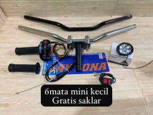 Paketan stang Rzr+adaftor stang+gas spontan 3tombol+lampu sorot led=Gratis saklar