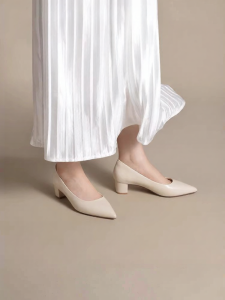 Reemoor | Simplicity Commuter Pointed Toe Thick Heel Womens Shoes