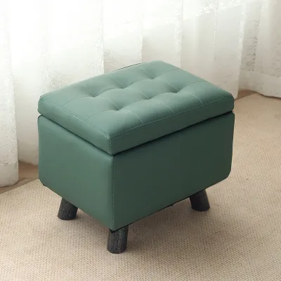 Shoe Changing Storage Footstool Bench