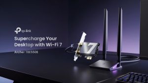 TP-Link Archer TBE550E BE9300 Tri Band WiFi 7 Bluetooth 5.4 Wireless PCIe Adapter For Desktop