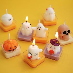 Halloween Ghost Pumpkin Candle Spooky Cute Tea Candles Festival Party Home Decorations Gifts Multi-styles