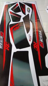 VEGA R NEW(COD)  STIKER STRIPING MOTOR YAMAHA VEGA R NEW - STIKER MOTOR DESAIN RACING HOLOGRAM DAN TRANSPARAN BISA COD IP.KODE-76