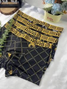 8pcs Retro Print Mens Underwear Antibacterial Breathable Men Boxer Shorts Thin Flat Corner Panties Fashionable Mens Underpant
