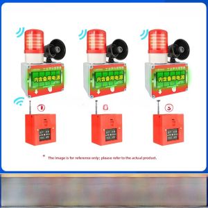 One Touch Alarm Sound And Light Industrial Alarm Bell Integrated Industrial Room Inspection Emergency Alert Device ABS Material