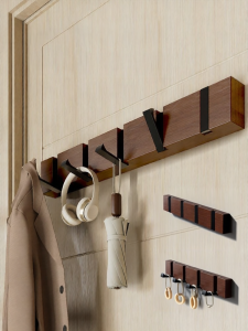 YIBANQI | Invisible Installation Wooden Hanger Wall Hooks