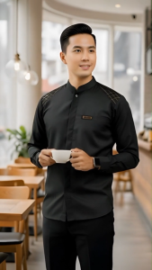 Kemeja Koko Pria Toyobo Premium – Baju Muslim dewasa Modern Lengan Panjang dengan Saku 3 Fungsional