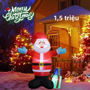 Trang Trí Giáng Sinh Ông Già Noel Bơm Hơi 15M Với Túi Quà Và Đèn LED Tích Hợp Cho Sân Vườn Trong Nhà/ngoài Trời Trang Trí Giáng Sinh Cổ Điển