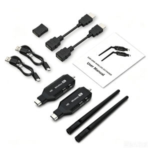 1080P 50M Low Latency HDMI-Compatible Wireless Screen Mirror Adapter 5.8G Transmitter Receiver For Laptop Camera to TV Projector