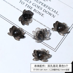 จี้รูปดอกบัวหยกสไตล์จีนดั้งเดิมพร้อมรูคู่ DIY อุปกรณ์ตกแต่งผม อุปกรณ์ทำเครื่องประดับแฟชั่น เครื่องประดับอื่นๆ