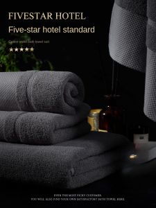 Hotel Towels Bath Towels Three-piece Set of Pure Cotton Adult Household Mens Water-absorbing 2024 New Cotton Wrapping Towels