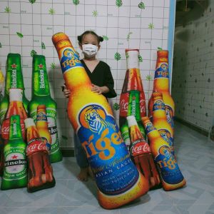 GẤU BÔNG CHAI BIA LOẠI LỚN NHẤT GỐI ÔM 3D HÌNH CHAI BIA VẢI NHUNG LÔNG MỀM SIÊU MỊN CAO CẤP ẢNH THẬT GIÁ SỈ