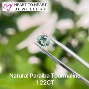 Natural Gemstone Paraiba Tourmaline 1.22CT Oval Mix cut Bluish Green from Sri Lanka