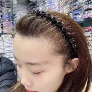 Bờm băng đô cài tóc nhanh cho nữ hỗ trợ tạo kiểu kết tóc đính đá phong cách Hàn Quốc