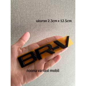 Logo Emblem Tulisan NEW BRV warna black chrome