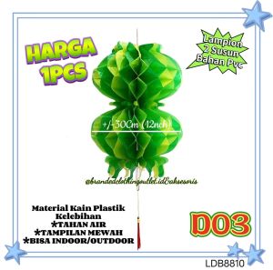 (1PCS) LAMPION IDUL FITRI KAIN / LAMPION LEBARAN GAMBAR / LAMPION RAMADHAN RUMBAI