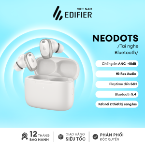Tai nghe Bluetooth V5.4 EDIFIER NeoDots | Chống ồn chủ động ANC | Kết nối 2 thiết bị cùng lúc | Bảo hành 15 Tháng
