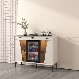 Modern Luxury Integrated Cabinet Tea Bar Machine with Disinfection Cabinet Tempered Glass Countertop Smart Automatic Home Furniture