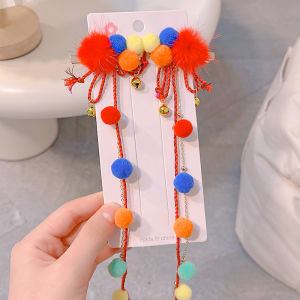 New Year Girls No Damage Hair Clip Butterfly Braid Chain Tassel Princess Hair Card Baby Headwear Silver Mei Original Design