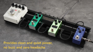 LEKATO Guitar Pedal Board with Built-in Power Supply DC 9V 12V 18V Output Aluminum Alloy Guitar Pedalboard