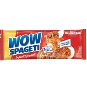 WOW SPAGHETTI instant spaghetti AGLIO OLIO BOLOGNESE CARBONARA