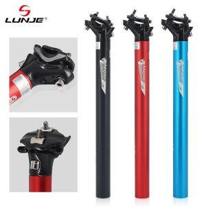 LUNJE seatpost 27.2/30.9/31.6mm 400mm Aluminum alloy Bicycle seatpost seat tube for Road bike MTB