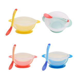 Baby Bowl Set Training Bowl with Suction Cup Spoon Tableware Set Dinner Bowl Learning to eat