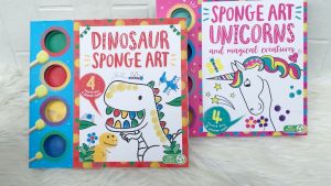 Dino / Unicorn Sponge Art with 4 Paints and 4 Sponge Tools