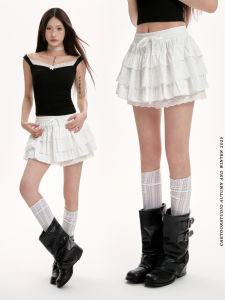 Váy Ngắn Chữ a Cạp Cao Màu Trắng Cho Nữ Mùa Hè Phong Cách Mới Váy Ngắn Cỡ Nhỏ Gợi Cảm Ngọt Ngào Mát Mẻ Váy Công Sở