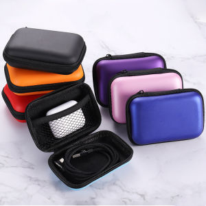 Travel Zipper Carrying Hard Shell Bag Data Cable Headphone Bag key Coin Change Storage Bag