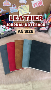 FCI A5 Leather Journal Notebook with 5 COLORS(GREENGRAYREDBLACK & BROWN) 115 Pages Big and Thick Notebook For Office & College Students