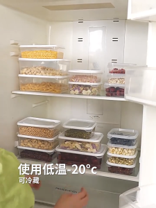 VINTLOOK350มล. กล่องเนื้อแช่แข็งใสเกรดอาหารอเนกประสงค์ปิดผนึกกรอบแช่แข็งผลไม้กล่องเก็บของ