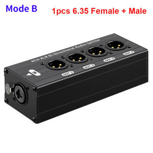 XLR Splitter Box 1 Input 4 Output Balanced Locking Connectors Audio Distribution Splitter for Mixer Amplifier Speaker