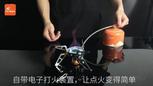 เตาแก๊สแคมปิ้ง Windproof พับได้ 3900w จุดไฟแบบเพียง 3900w กับเนียม พักผ่อนพา หัวเตาแก๊ส เตาเตาปรูงอาหาร