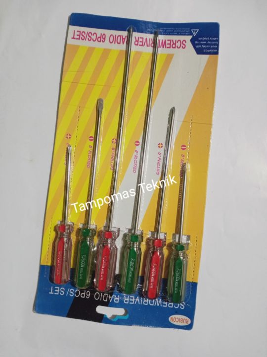 Obeng Set 6pcs Obeng Seting Screwdriver Radio Set