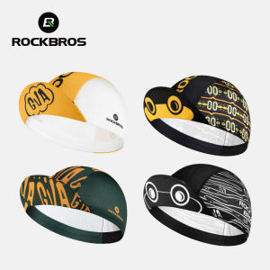 หมวกขี่จักรยานป้องกันยูวีระบายอากาศหมวกสำหรับขี่จักรยาน ROCKBROS ซึมซับเหงื่อกันลมหมวกกันน็อกน้ำหนักเบาซับหมวกแก๊ปสำหรับเล่นกีฬากลางแจ้ง