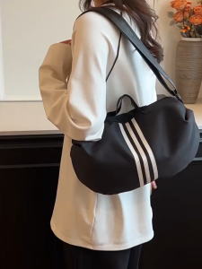 SEA YADOU  กระเป๋าความจุขนาดใหญ่แบบใหม่กระเป๋าไนลอนแฟชั่นกระเป๋าสะพายไหล่สะพายข้างแบบลำลองทุกแมทช์ลุคง่ายกระเป๋าเดินทางระยะสั้น