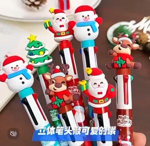 Christmas Gift 0.5MM Ballpoint Pen 4 in 1 Ball Pens 4 Colors Pen Marker Writing With Holiday Fun