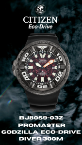 Citizen Promaster BJ8059-03Z Promaster Godzilla Red Dial Eco-Drive Dive Mens Watch