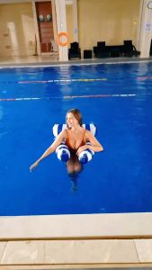 (penghantaran 24 jam)Floating Hammock Easy Inflatable Float Water Lounge Bed Swimming Pool Float Beach Row